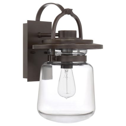 Quintiesse - Vonkajšie nástenné svietidlo LASALLE M 1xE27/60W/230V IP44 bronzové