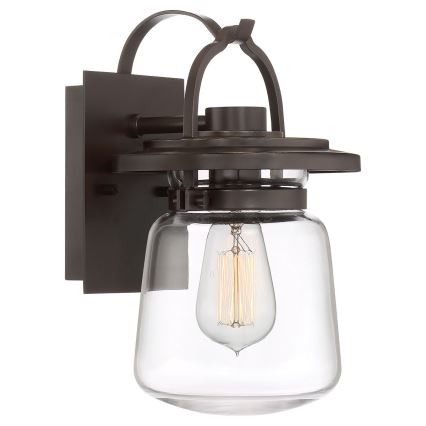 Quintiesse - Vonkajšie nástenné svietidlo LASALLE S 1xE27/60W/230V IP44 bronzové