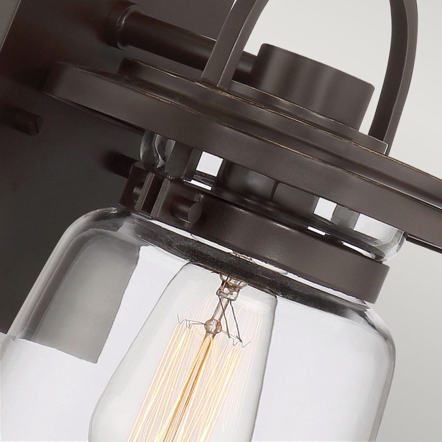 Quintiesse - Vonkajšie nástenné svietidlo LASALLE S 1xE27/60W/230V IP44 bronzové