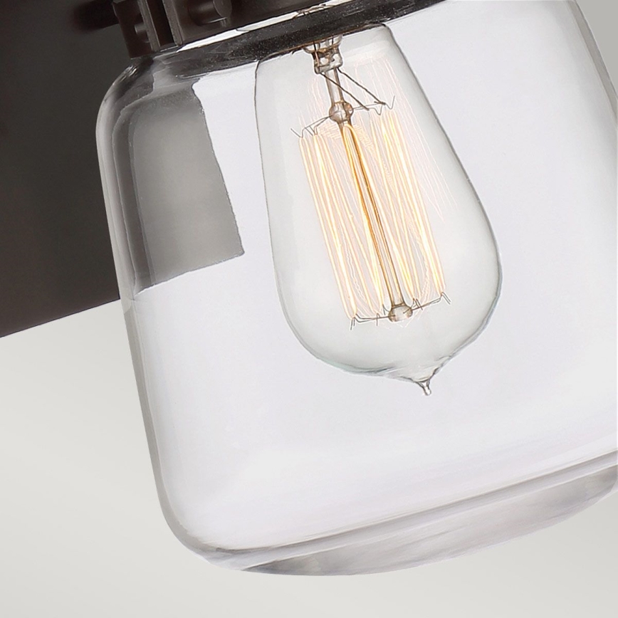 Quintiesse - Vonkajšie nástenné svietidlo LASALLE S 1xE27/60W/230V IP44 bronzové
