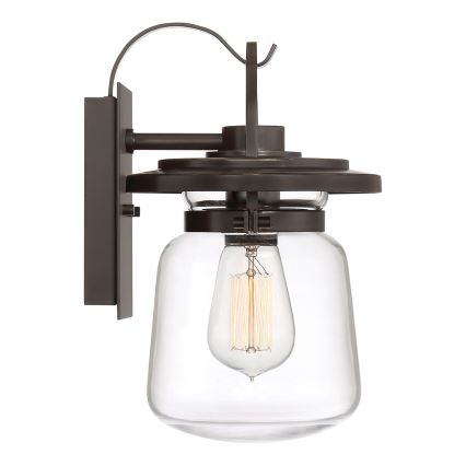 Quintiesse - Vonkajšie nástenné svietidlo LASALLE S 1xE27/60W/230V IP44 bronzové