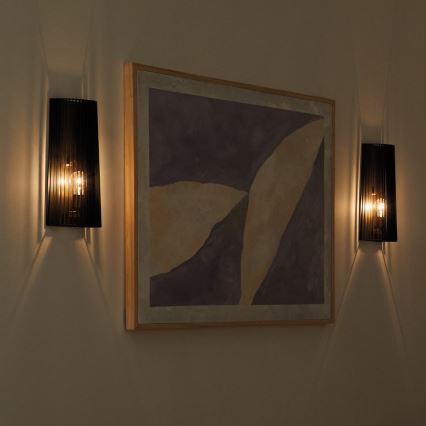 Quintiesse - Nástenné svietidlo LINARA 1xE27/60W/230V čierna/zlatá