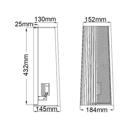 Quintiesse - Nástenné svietidlo LINARA 1xE27/60W/230V čierna/zlatá