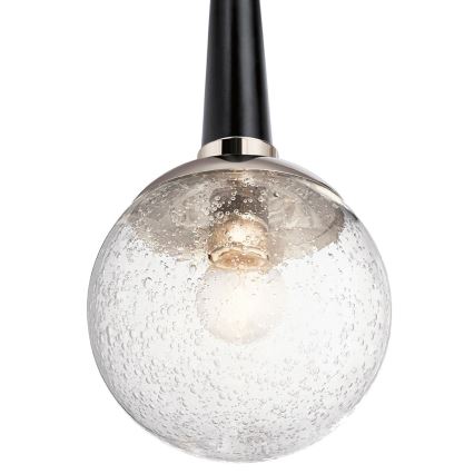 Quintiesse - Luster na tyči MARILYN 1xE27/60W/230V priemer 19,5 cm lesklý chróm/čierna