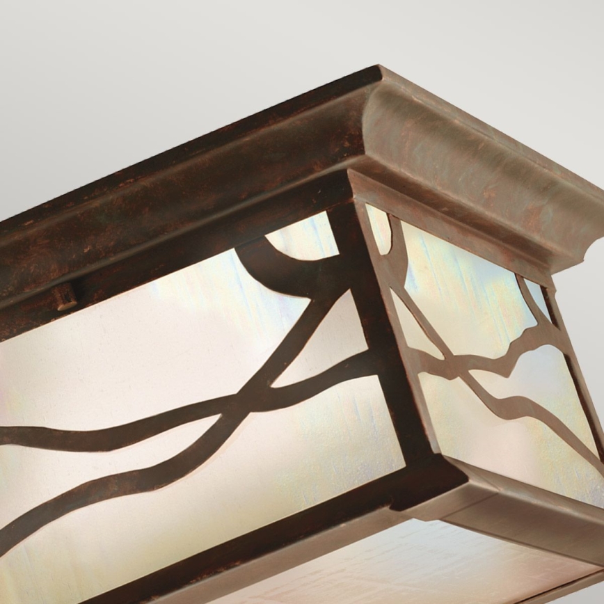 Quintiesse - Vonkajšie stropné svietidlo MORRIS 2xE27/60W/230V IP44 bronzové