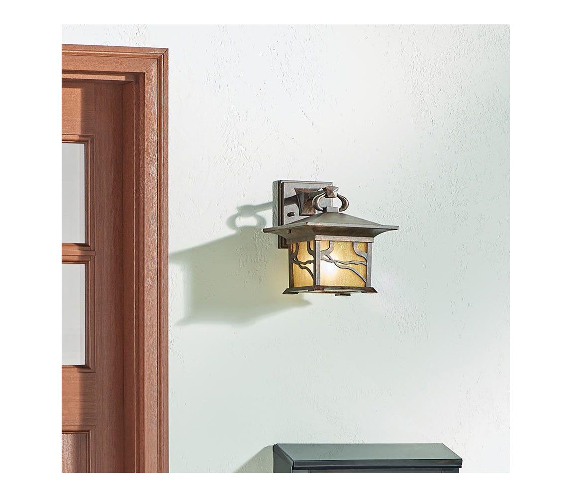 Elstead Quintiesse QN-MORRIS-M - Vonkajšia nástenná lampa MORRIS M 1xE27/60W/230V IP44 bronzová QN-MORRIS-M