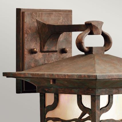 Quintiesse - Vonkajšia nástenná lampa MORRIS M 1xE27/60W/230V IP44 bronzová