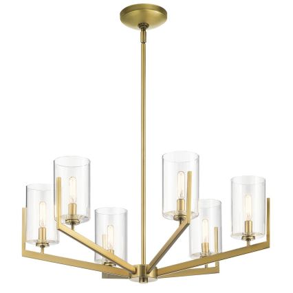 Quintiesse - Luster na tyči NYE 6xE14/40W/230V pr. 71,1 cm zlatý