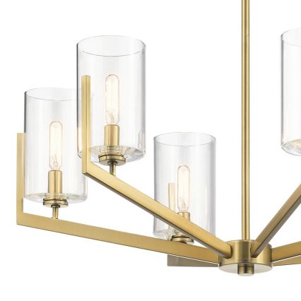 Quintiesse - Luster na tyči NYE 6xE14/40W/230V pr. 71,1 cm zlatý