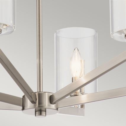Quintiesse - Luster na tyči NYE 6xE14/40W/230V priemer 71,1 cm matný chróm