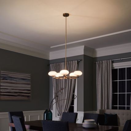 Quintiesse - LED kúpeľňový luster na tyči PIM 5xG9/3W/230V Ø 71,1 cm IP44 zlatý