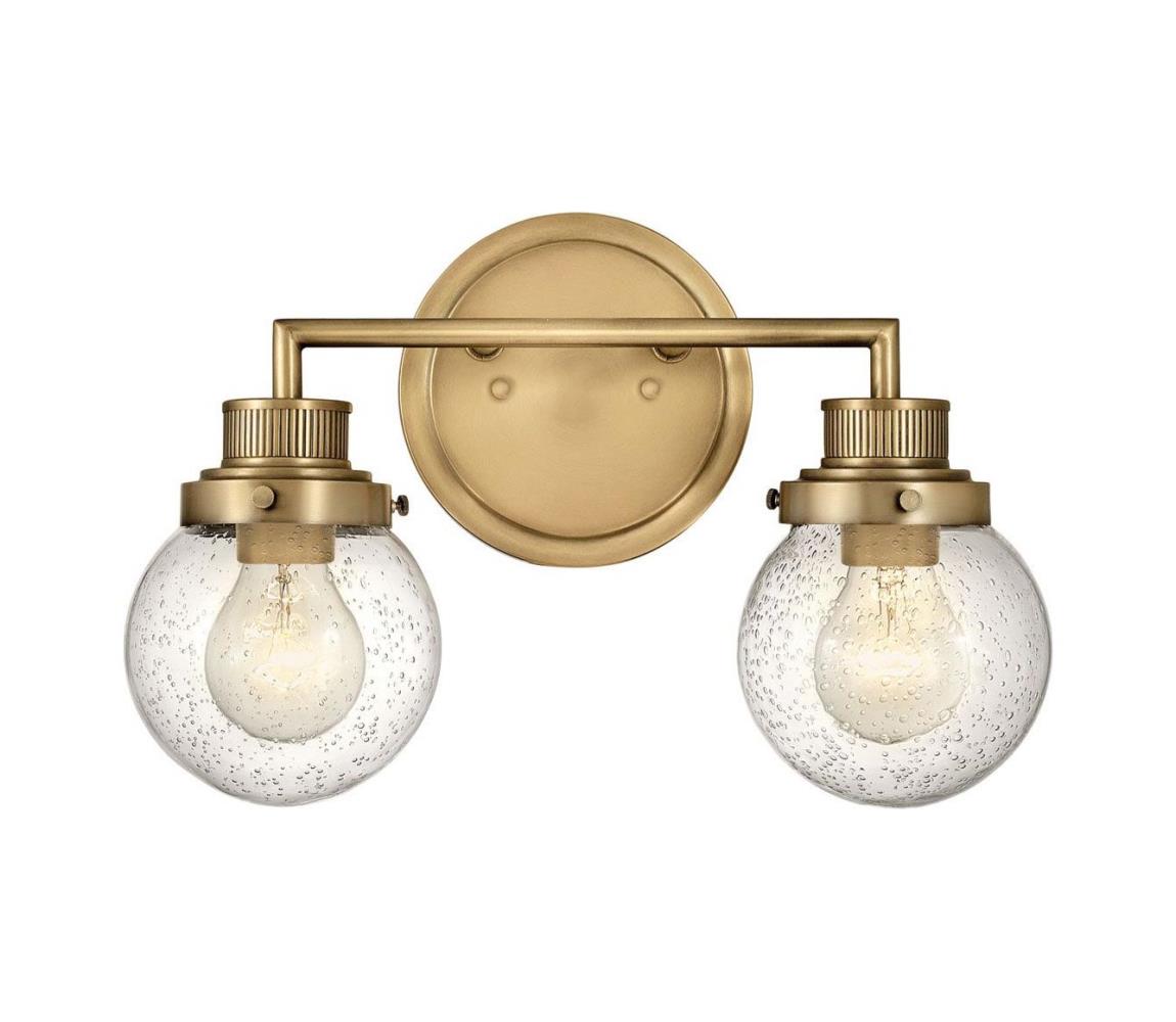 Elstead Quintiesse QN-POPPY2-HB-BATH - Kúpeľňové nástenné svietidlo POPPY 2xE27/60W/230V IP44 zlatá QN-POPPY2-HB-BATH