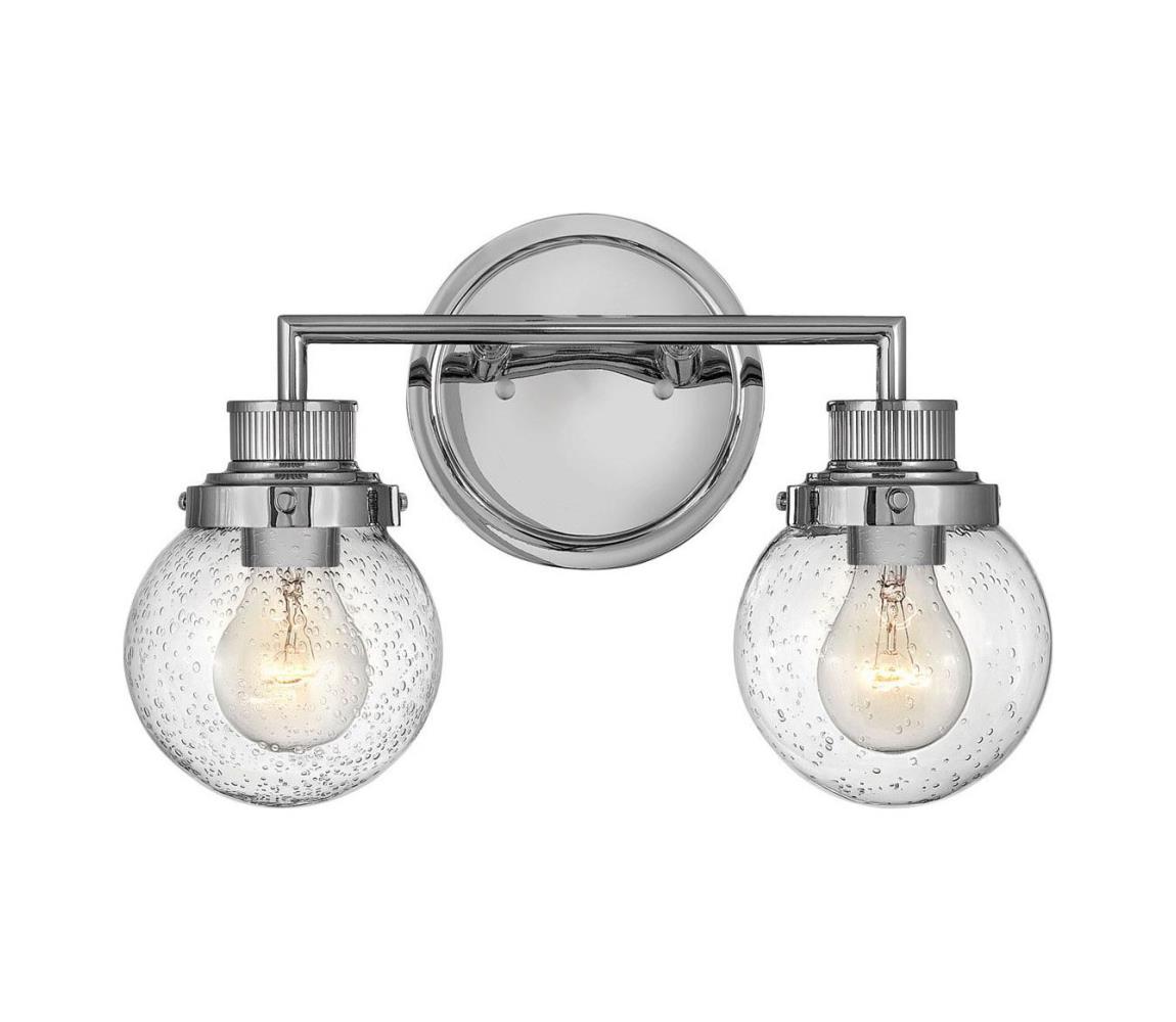 Elstead Quintiesse QN-POPPY2-PC-BATH-Kúpeľňové nástenné svietidlo POPPY 2xE27/60W/230V IP44 lesklý chróm QN-POPPY2-PC-BATH