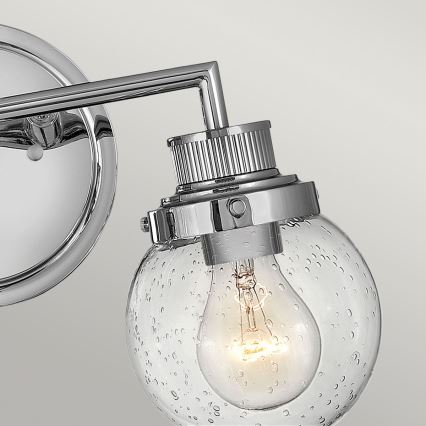 Quintiesse - Kúpeľňové nástenné svietidlo POPPY 2xE27/60W/230V IP44 lesklý chróm