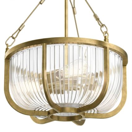 Quintiesse - Luster na reťazi ROUX 3xE27/60W/230V priemer 40,6 cm zlatý