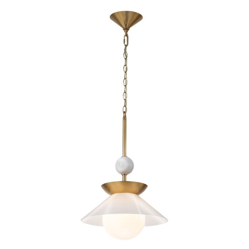 Quintiesse - Luster na tyči SAUCER M 1xE27/40W/230V priemer 36,6 cm zlatá