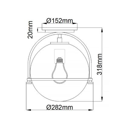 Quintiesse - Stropné svietidlo SOMERSET 1xE27/60W/230V pr. 28,2 cm, matný chróm