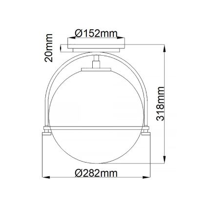 Quintiesse - Stropné svietidlo SOMERSET 1xE27/60W/230V priemer 28,2 cm čierne
