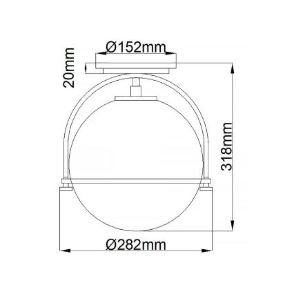 Quintiesse - Stropné svietidlo SOMERSET 1xE27/60W/230V pr. 28,2 cm zlaté