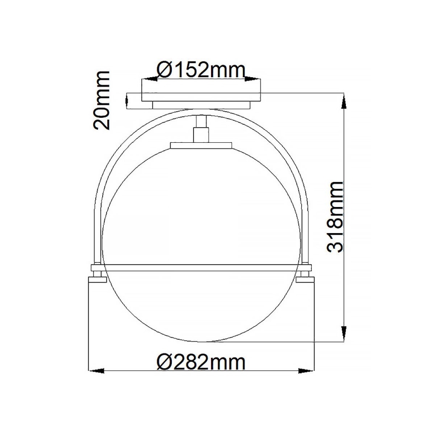 Quintiesse - Stropné svietidlo SOMERSET 1xE27/60W/230V pr. 28,2 cm zlaté
