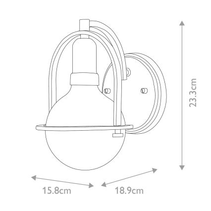 Quintiesse - Nástenná lampa SOMERSET 1xE27/60W/230V zlatá