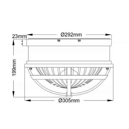 Quintiesse - Stropné svietidlo TOLLIS 2xE27/40W/230V pr. 30,5 cm zlaté
