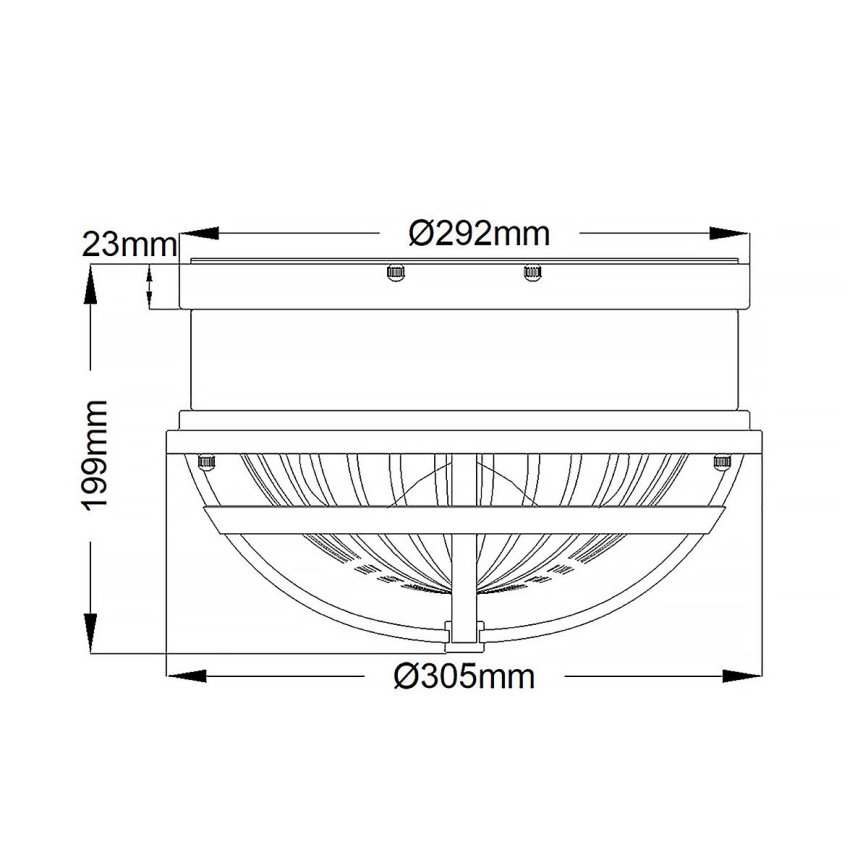 Quintiesse - Stropné svietidlo TOLLIS 2xE27/40W/230V pr. 30,5 cm zlaté