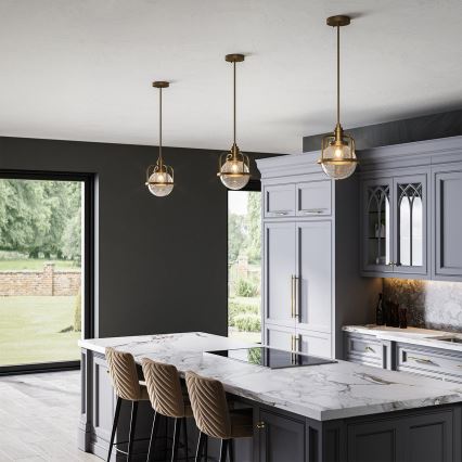 Quintiesse - Vonkajšie svietidlo na tyči TRIOCENT 1xE27/40W/230V priemer 24 cm IP44 bronzová