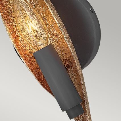 Quintiesse - Nástenné svietidlo WILLOW 1xE14/40W/230V zlatá/čierna