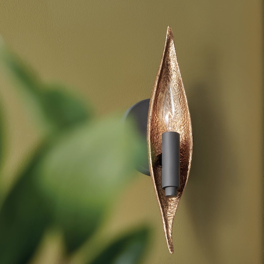 Quintiesse - Nástenné svietidlo WILLOW 1xE14/40W/230V zlatá/čierna