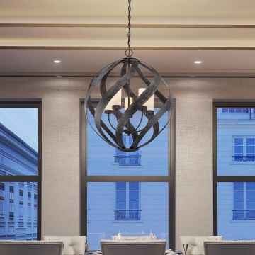 Quintiesse - Vonkajší luster na reťazi BLACKSMITH 5xE14/40W/230V pr. 66,4 cm IP44 čierny