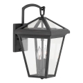 Quintiesse - Vonkajšia nástenná lampa ALFORD S 2xE14/40W/230V IP44 čierna
