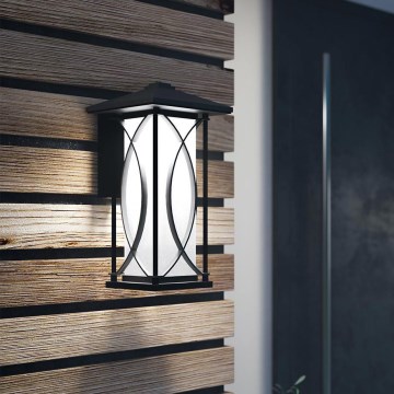 Quintiesse - Vonkajšie nástenné svietidlo ASHBERN M 1xE27/60W/230V IP44 čierna