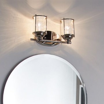 Quintiesse - Vonkajšie nástenné svietidlo ASHLAND BAY 2xE27/60W/230V IP44 lesklý chróm