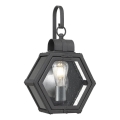 Quintiesse - Vonkajšie nástenné svietidlo HEATH S 1xE27/60W/230V IP44 čierna