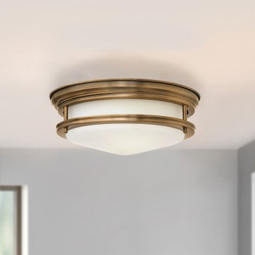 Quintiesse - Vonkajšie stropné svietidlo HADRIAN 2xE27/40W/230V pr. 30,5 cm IP44 bronzové