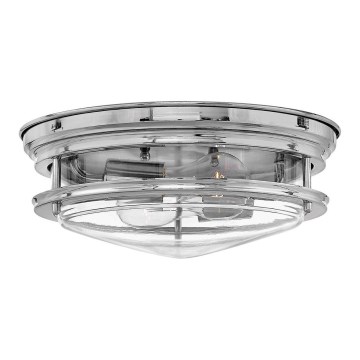Quintiesse - Vonkajšie stropné svietidlo HADRIAN 2xE27/40W/230V Ø 27,8 cm IP44 lesklý chróm
