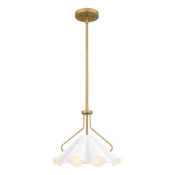 Quoizel - Luster na tyči MEJIA 1xE27/60W/230V pr. 35,6 cm mosadz