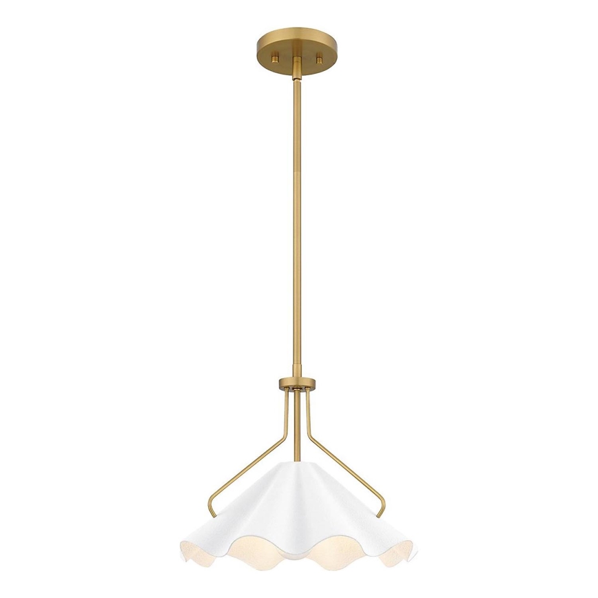 Quoizel - Luster na tyči MEJIA 1xE27/60W/230V pr. 35,6 cm mosadz