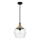 Quoizel - Luster na tyči ROYER 1xE27/60W/230V pr. 30,2 cm číra/čierna/béžová