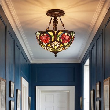 Quoizel - Prísadený luster Tiffany LARISSA 2xE27/60W/230V priemer 35 cm