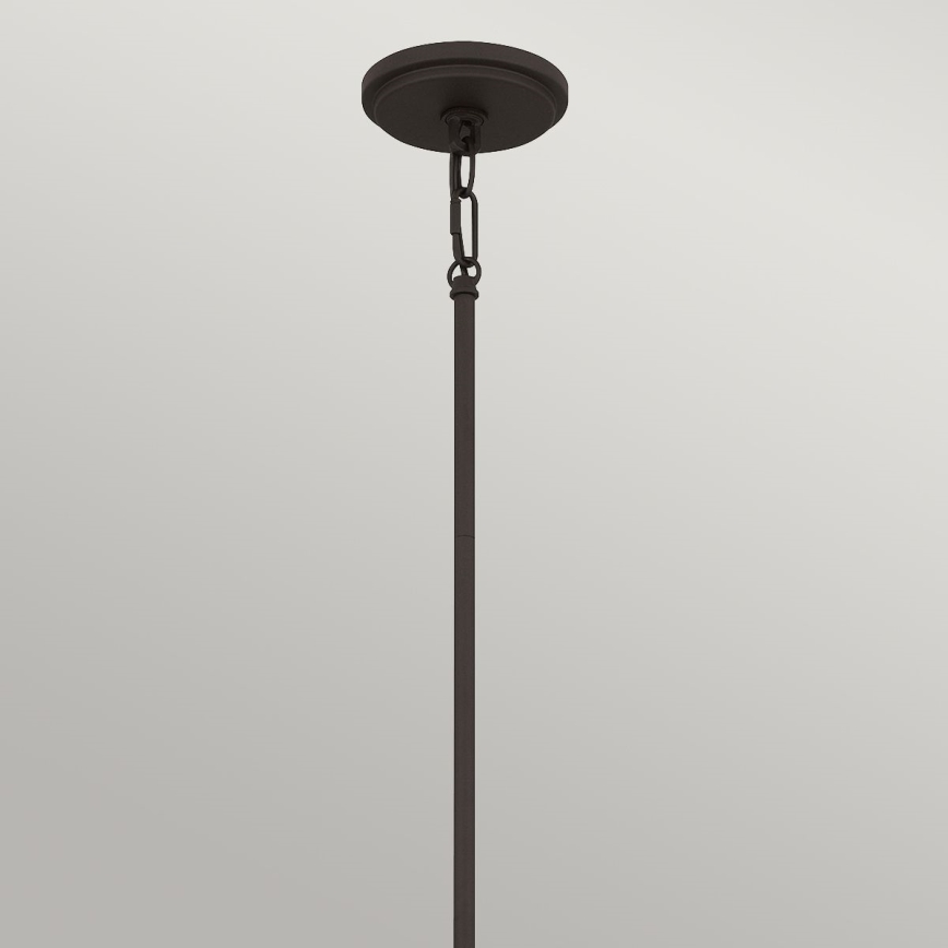 Quoizel - Luster na tyči BRECKEN 2xE27/60W/230V čierna/biela