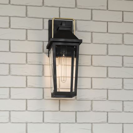 Quoizel - Vonkajšie nástenné svietidlo BUCKLEY M 1xE27/40W/230V IP44 čierna