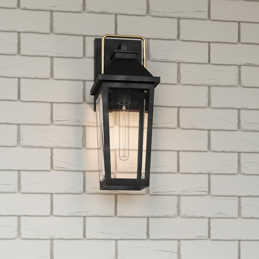 Quoizel - Vonkajšie nástenné svietidlo BUCKLEY M 1xE27/40W/230V IP44 čierna