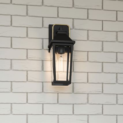 Quoizel - Vonkajšie nástenné svietidlo BUCKLEY S 1xE27/40W/230V IP44 čierna
