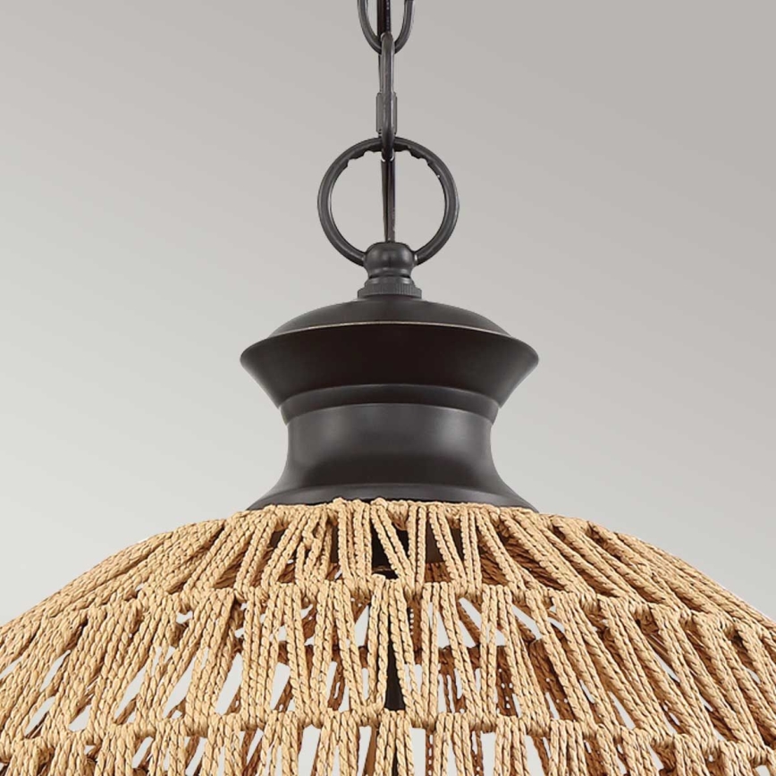 Quoizel - Závesný luster na reťazi CASABLANCA 3xE27/60W/230V hnedý