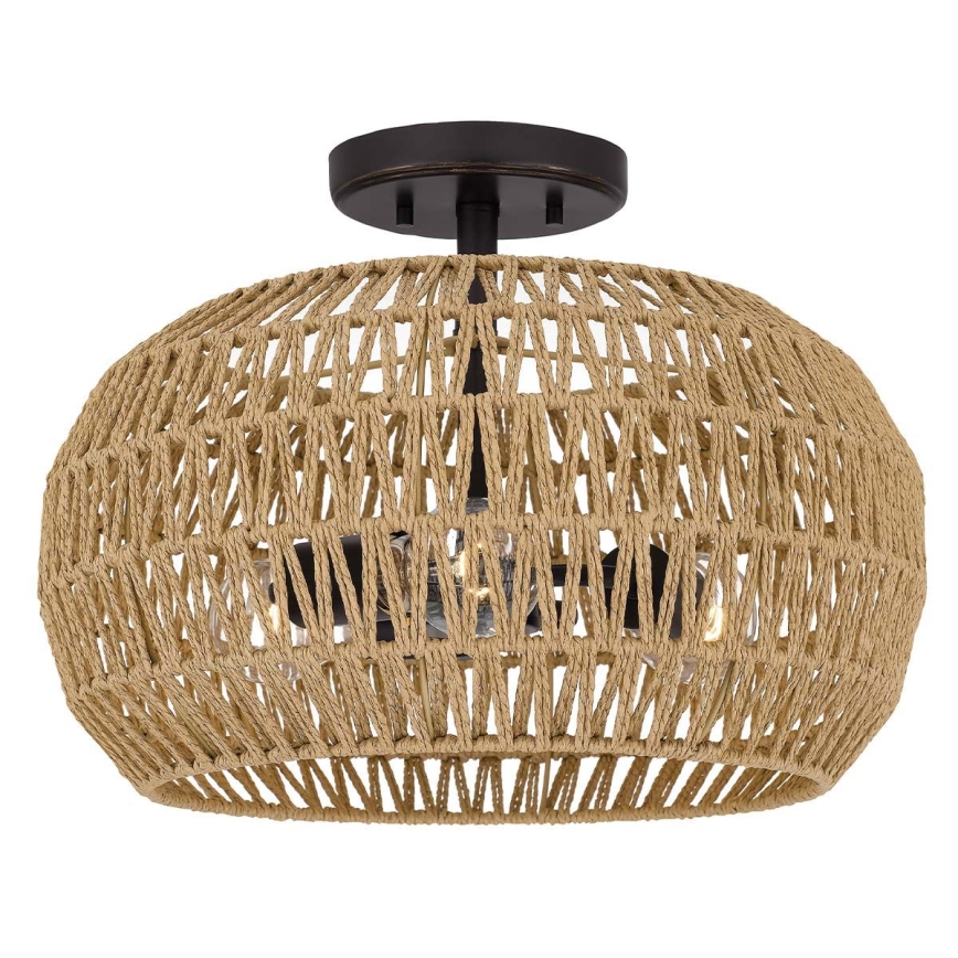 Quoizel - Stropné svietidlo CASABLANCA 3xE27/60W/230V hnedé
