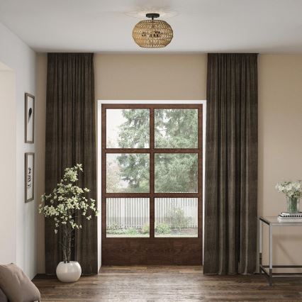 Quoizel - Stropné svietidlo CASABLANCA 3xE27/60W/230V hnedé