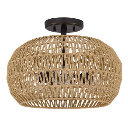 Quoizel - Stropné svietidlo CASABLANCA 3xE27/60W/230V hnedé