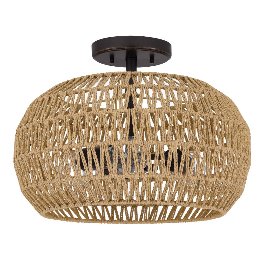 Quoizel - Stropné svietidlo CASABLANCA 3xE27/60W/230V hnedé